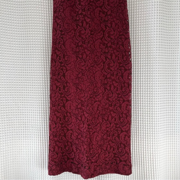 J. Crew Pamela Maxi Dress in Leavers Lace Dark Wine - Picture 5 of 12